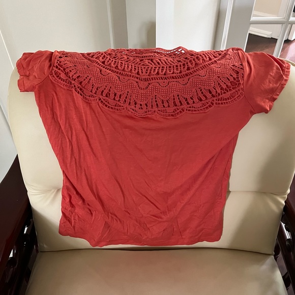 NWT Anthropologie orange shirt size L - Picture 2 of 4
